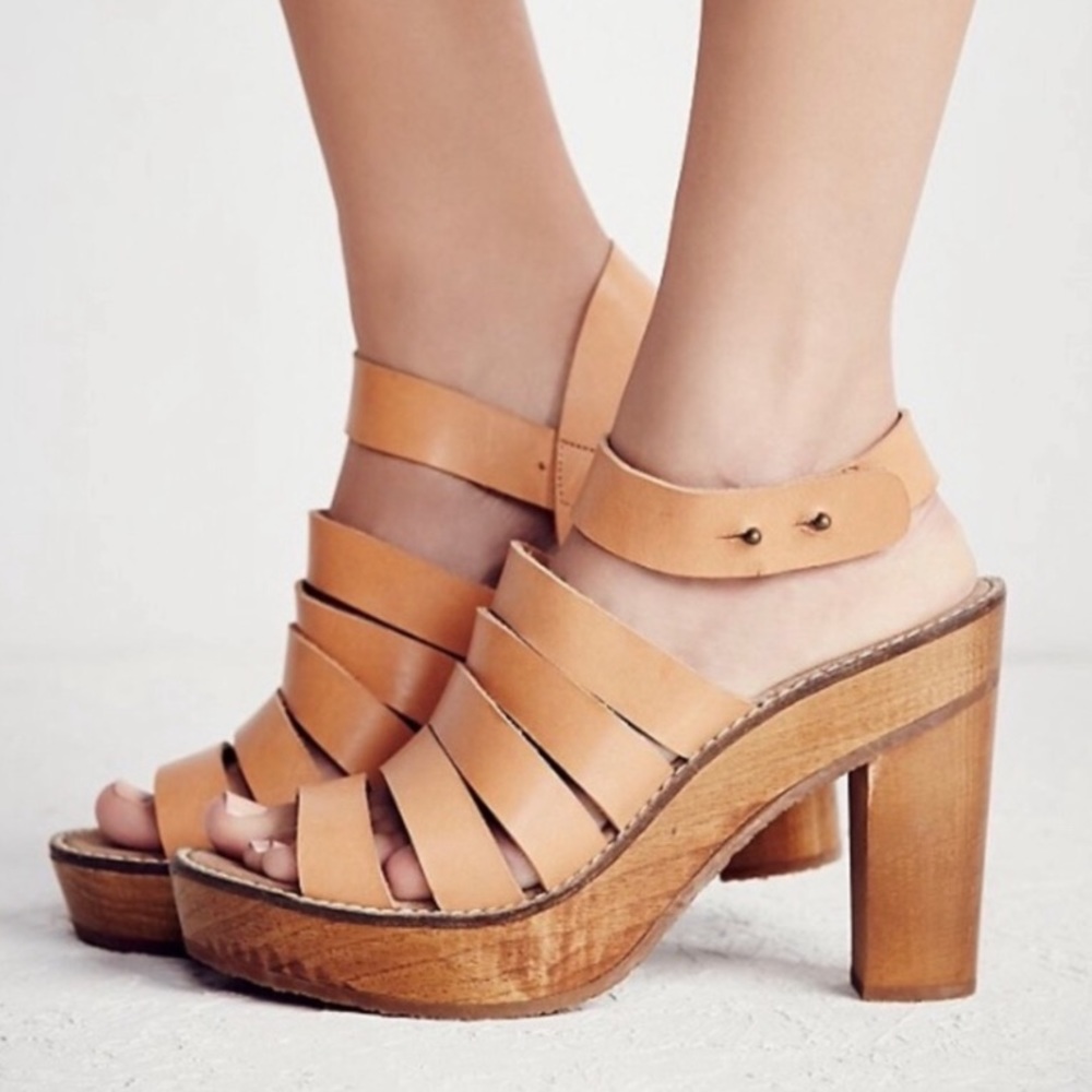 *SOLD!!!* Free People Strappy Wooden Platform